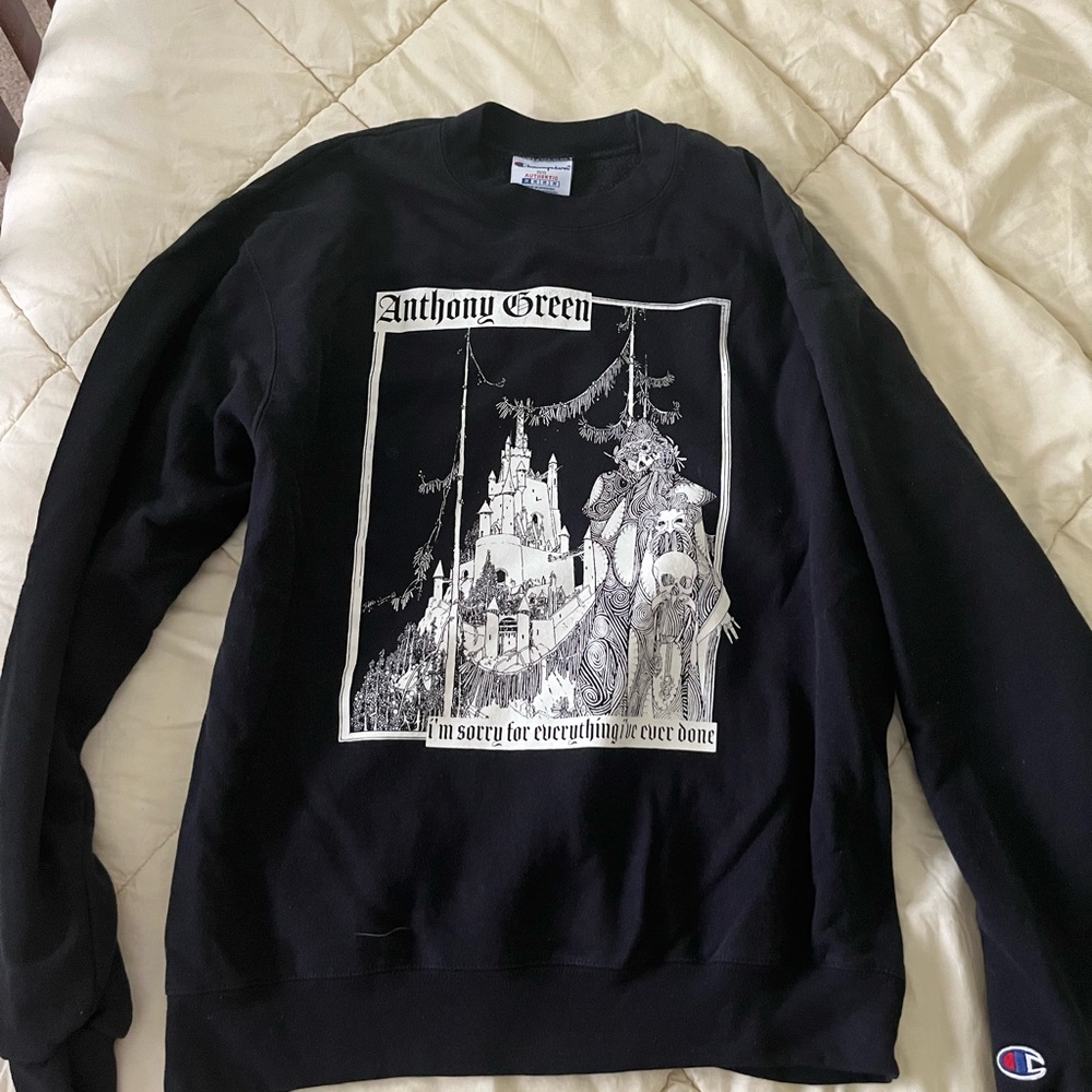 Anthony Green - band T Champion Black Graphic Crewneck Sweater